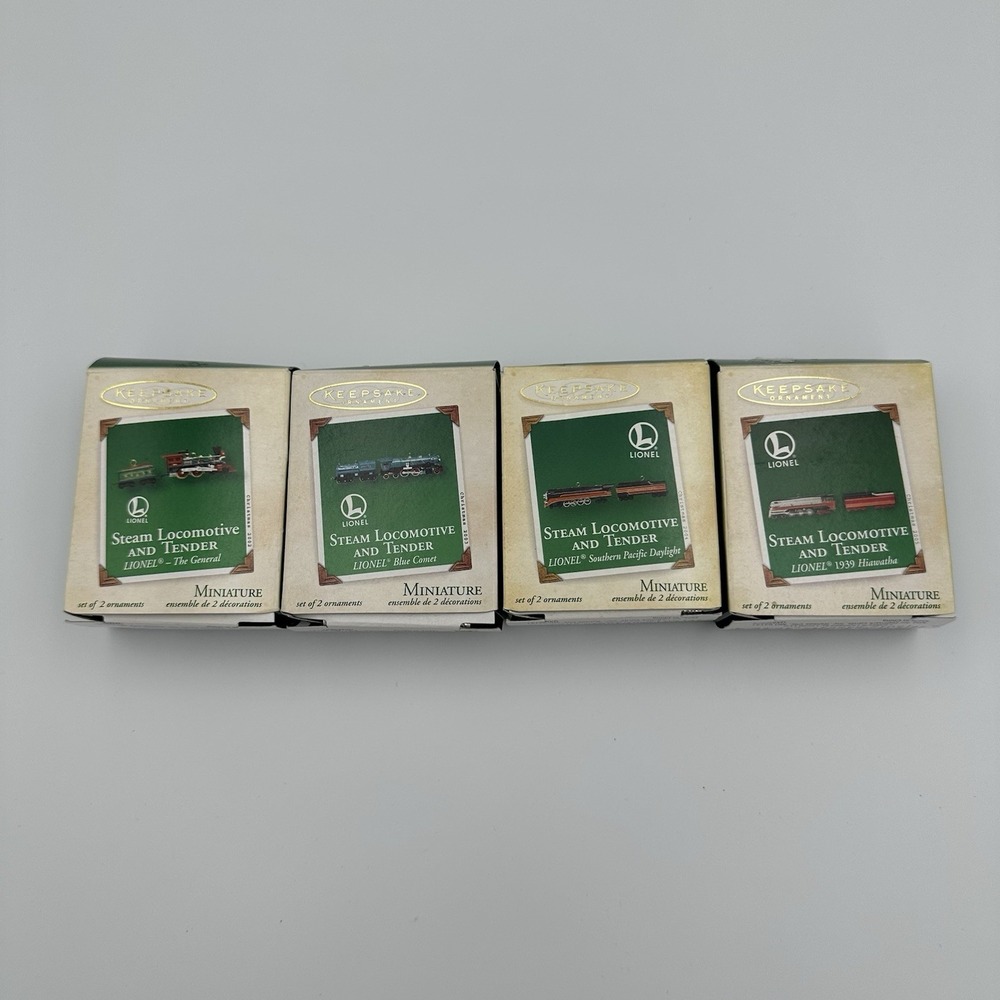 Lot Of 4 LIONEL TRAINS Hallmark Keepsake‎ Miniature Die Cast Ornaments 2002-2005